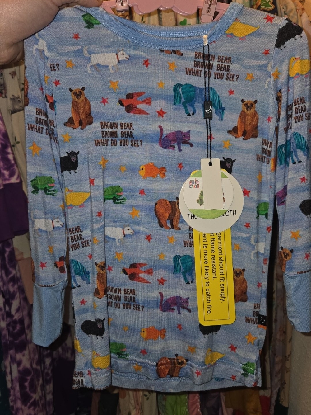 THE SLEEPY SLOTH- ERIC CARLE COLLAB Brown Bear,Brown Bear 18-24 NWT BAMBOO